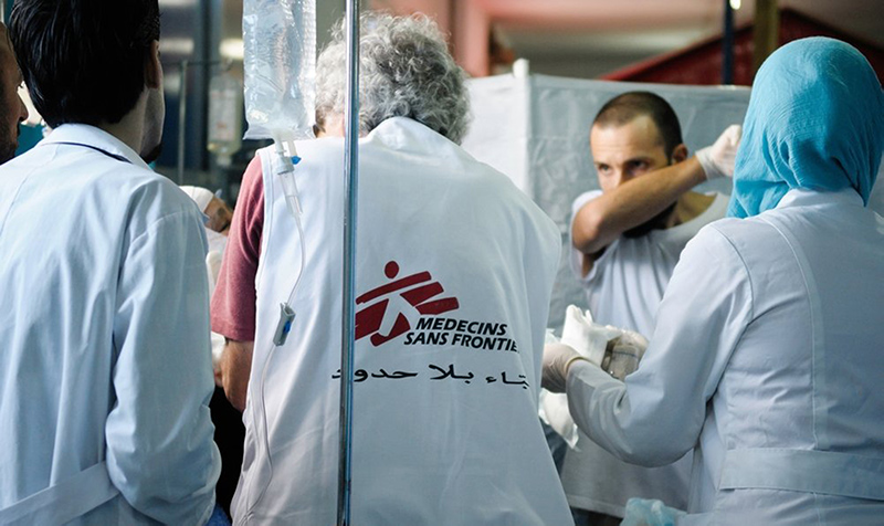 In the ER section of an MSF hospital in Syria.